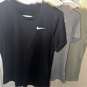 Nike Black, Gray, and Green T-Shirts